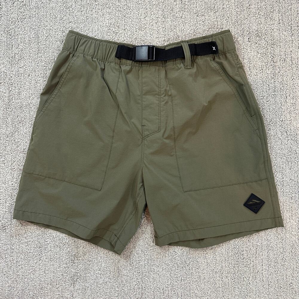Hurley Mens Dark Green Athletic Shorts